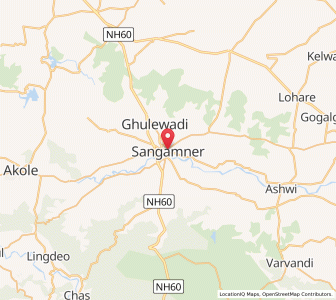 Map of Sangamner, Maharashtra