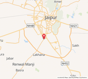 Map of Sanganer, Rajasthan