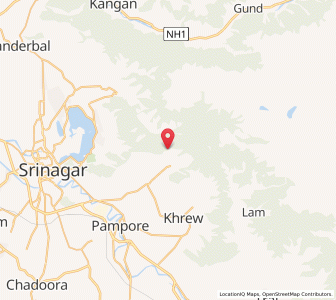 Map of Sangar, Kashmir