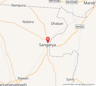 Map of Sangaria, Haryana