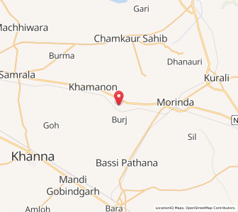 Map of Sanghol, Punjab