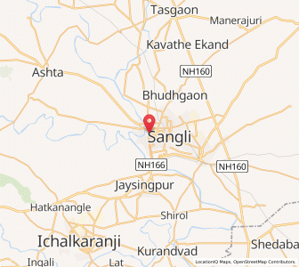 Map of Sangli, Maharashtra