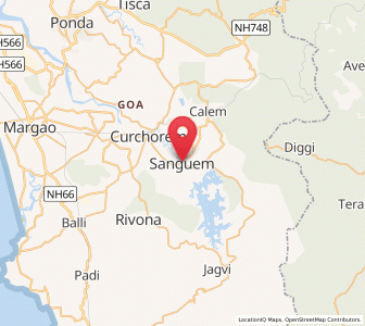 Map of Sanguem, Goa