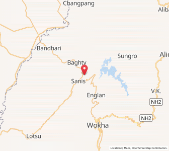 Map of Sanis, Nagaland