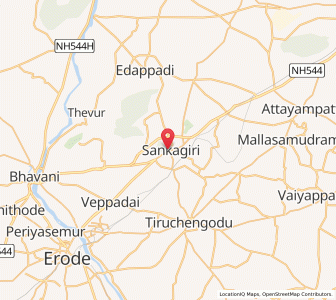 Map of Sankagiri, Tamil Nadu