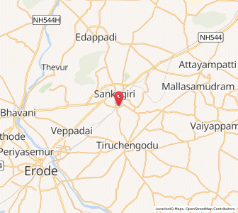 Map of Sankari Drug, Tamil Nadu
