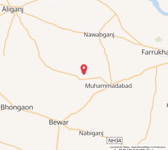 Map of Sankasya, Uttar Pradesh