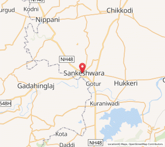 Map of Sankeshwar, Karnataka