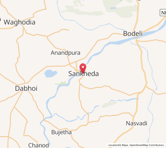 Map of Sankheda, Gujarat