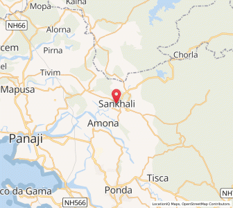 Map of Sanquelim, Goa