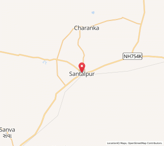 Map of Santalpur, Gujarat
