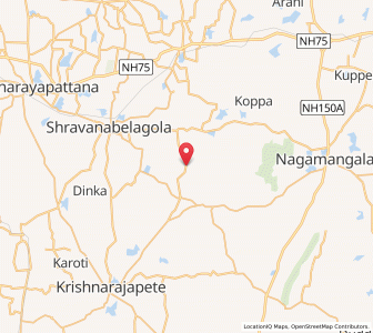 Map of Sante Bachahalli, Karnataka