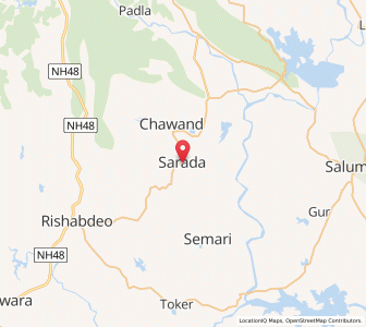 Map of Sarada, Rajasthan