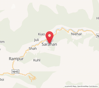 Map of Sarahan, Himachal Pradesh