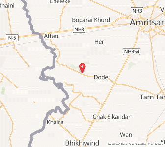 Map of Sarai Amanat Khan, Punjab