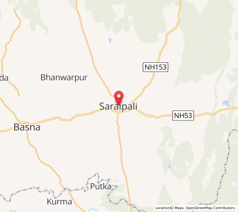 Map of Saraipali, Chhattisgarh