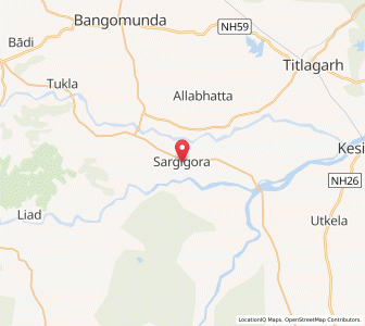 Map of Sargigora, Odisha