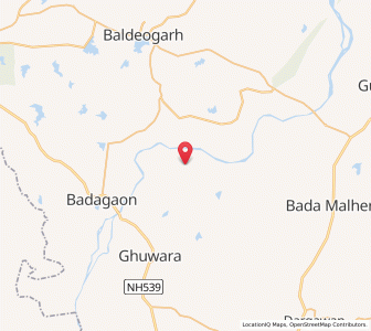 Map of Sarkana, Madhya Pradesh