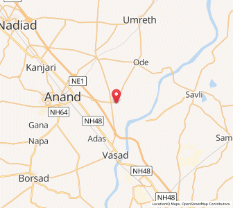 Map of Sarsa, Gujarat