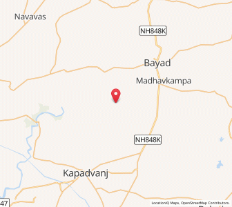 Map of Sarsan, Gujarat