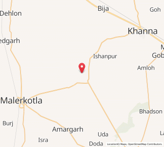 Map of Sarthala Kalan, Punjab