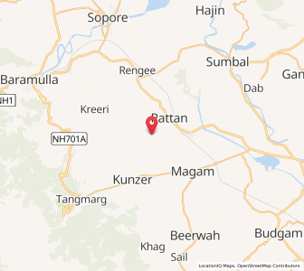 Map of Sarwarapur, Kashmir