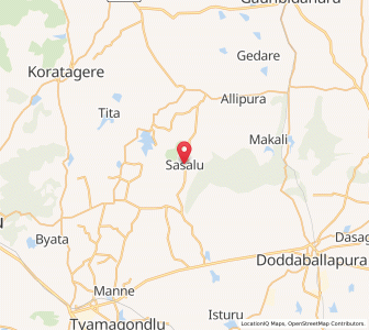 Map of Saslu, Karnataka