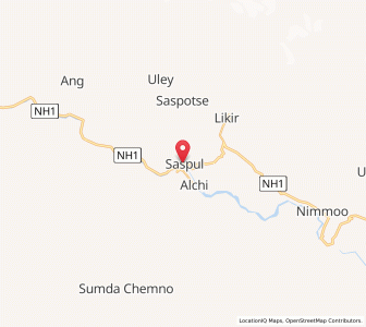 Map of Saspul Gompa, Kashmir