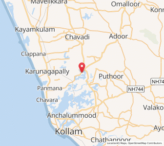 Map of Sasthankotta, Kerala