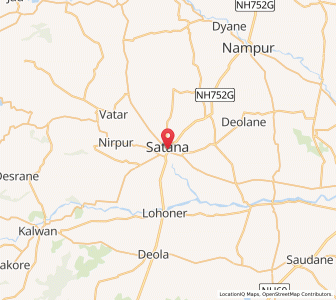 Map of Satana, Maharashtra