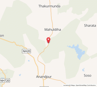 Map of Satkosia, Odisha