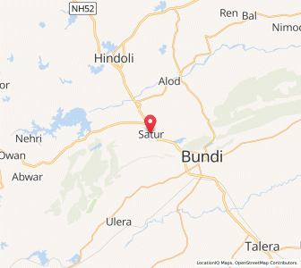 Map of Satur, Rajasthan