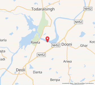 Map of Satwara, Rajasthan