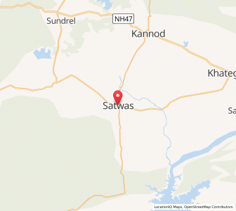 Map of Satwas, Madhya Pradesh