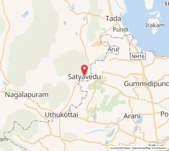 Map of Satyavedu, Tamil Nadu