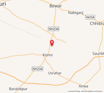 Map of Saunasi, Uttar Pradesh
