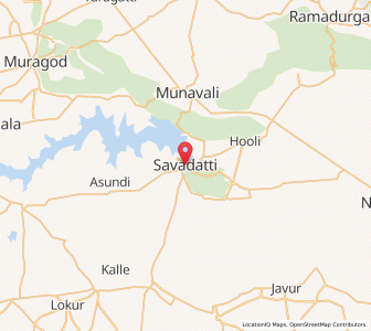 Map of Saundatti, Karnataka