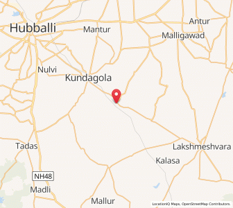 Map of Saunshi, Karnataka