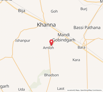 Map of Saunti, Punjab