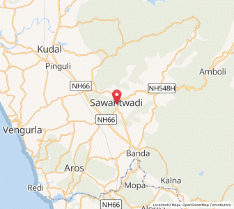 Map of Savantvadi, Maharashtra