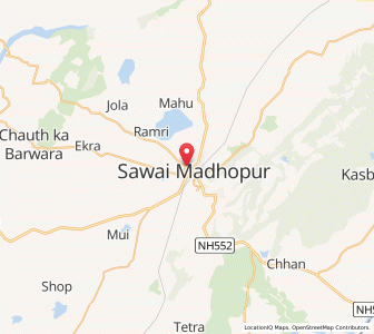 Map of Sawai Madhopur, Rajasthan