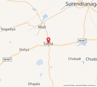 Map of Sayla, Gujarat