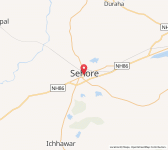 Map of Sehore, Madhya Pradesh