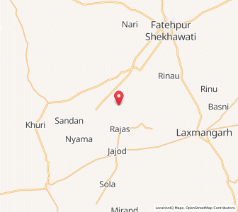 Map of Sekhiwas, Rajasthan