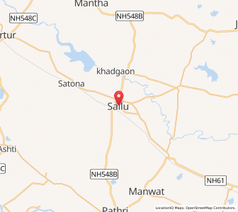 Map of Selu, Maharashtra