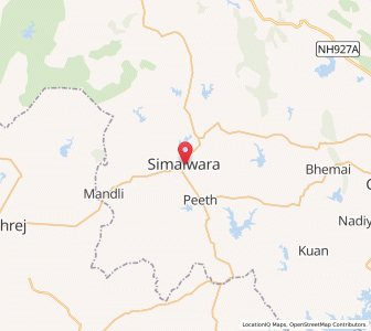 Map of Semarwara, Rajasthan