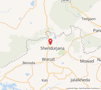 Map of Sendurjana, Madhya Pradesh