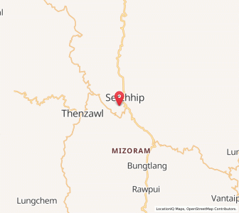 Map of Serchhip, Mizoram