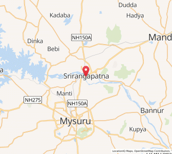 Map of Seringapatam, Karnataka