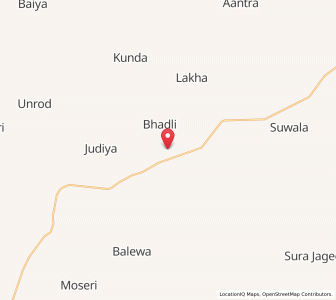 Map of Serwa, Rajasthan